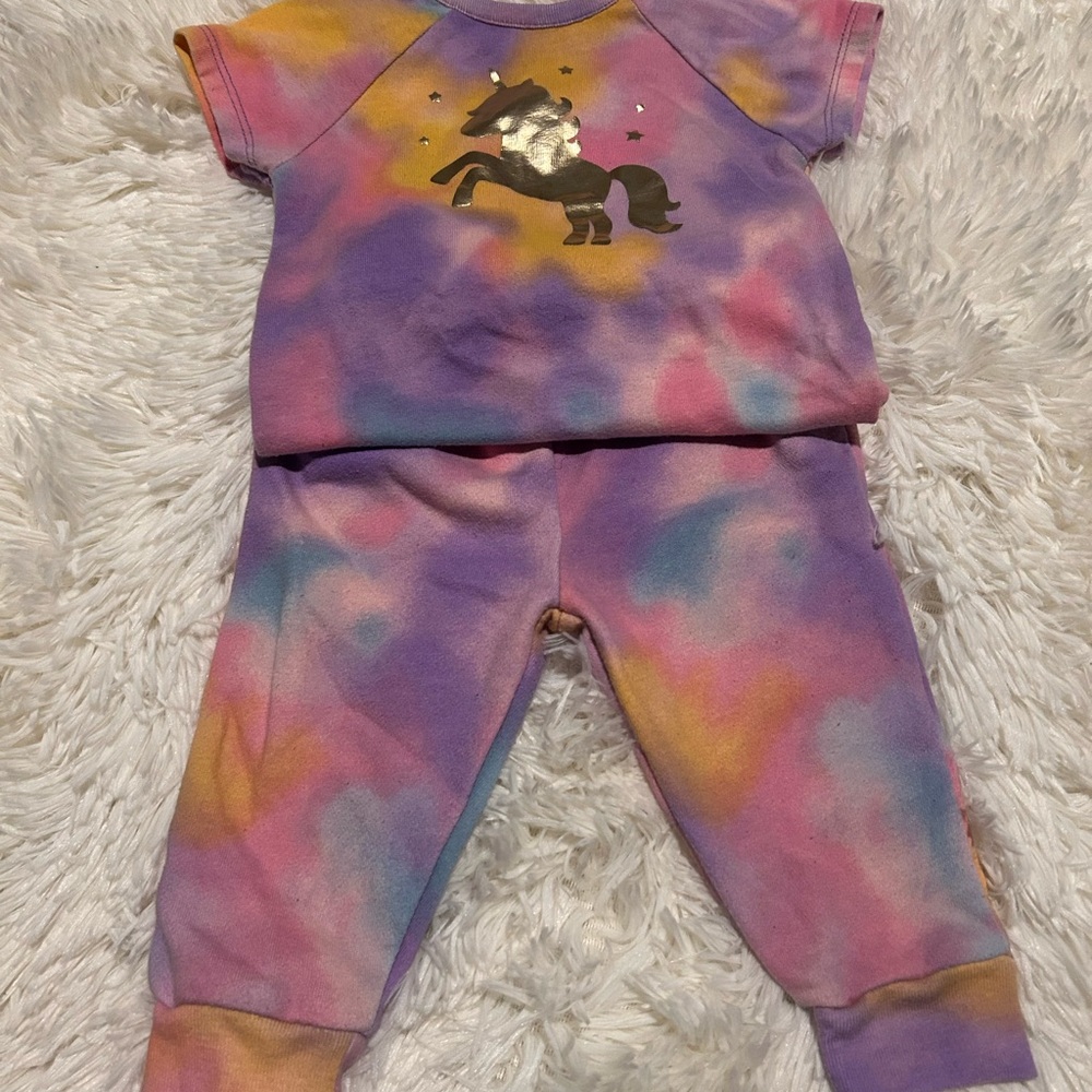 Garanimals Tie-Dye Unicorn Kids Matching Set